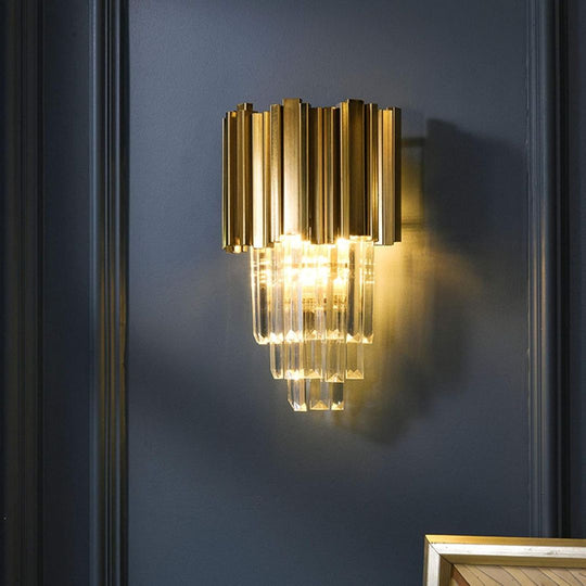 BLOIS Lustre en cristal Piccolo, 2xE14, appliques murales d'intérieur dorées Titre par défaut Alessandro Design