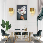 BLOIS Piccolo Lustre en cristal, 2xE14, Doré