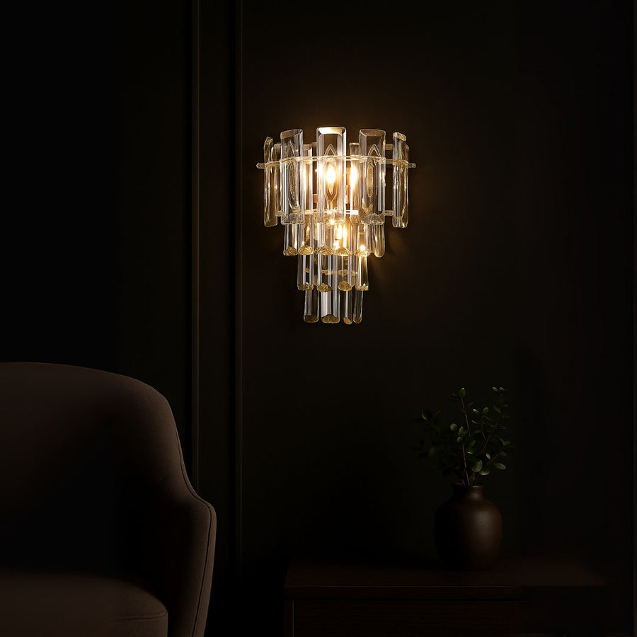 Applique en cristal BELMONTE, 3x E14, Transparent
