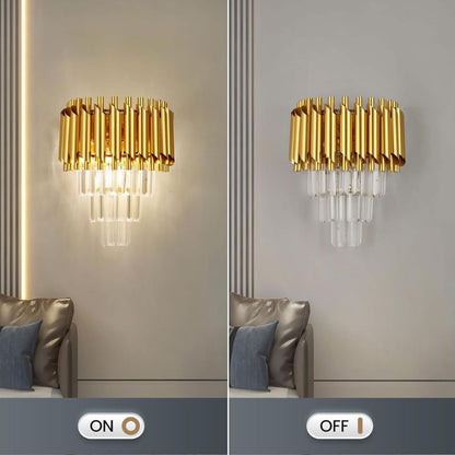 VERSAILLES Lustre Piccolo en Cristal, 2xE14, Doré