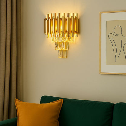 VERSAILLES Lustre Piccolo en Cristal, 2xE14, Doré