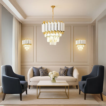 VERSAILLES Lustre Piccolo en Cristal, 2xE14, Blanc