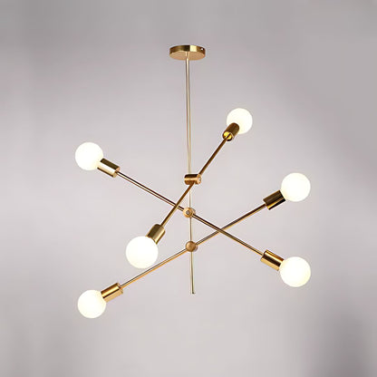 Lustre Dariya, 3 bras, 6x E27, métal, doré