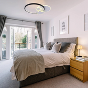 Lustre LED avec télécommande SANDRINA 106W, Étoile, Lumière Froide/Chaude/Neutre, Dimmable, Noir Blanc