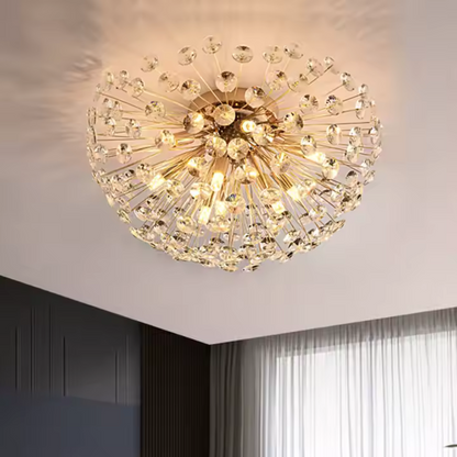 MINUE Lustre en cristal, 4x G9, diamètre 35 cm, or brillant
