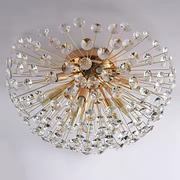 MINUE Lustre en cristal, 4x G9, diamètre 35 cm, or brillant