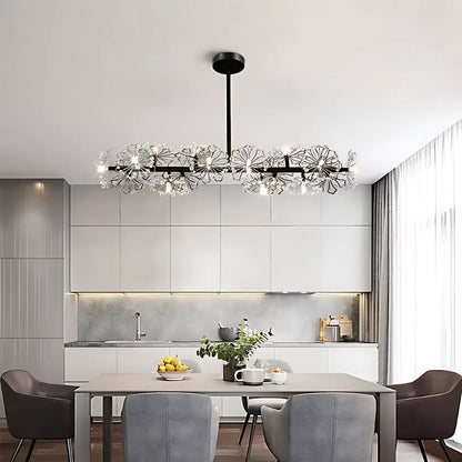 PETERHOF Regalis Lustre en cristal 15x G4, Longueur 120 cm, Noir