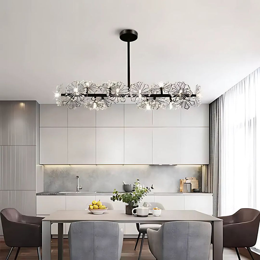 PETERHOF Regalis Lustre en cristal 15x G4, Longueur 120 cm, Noir