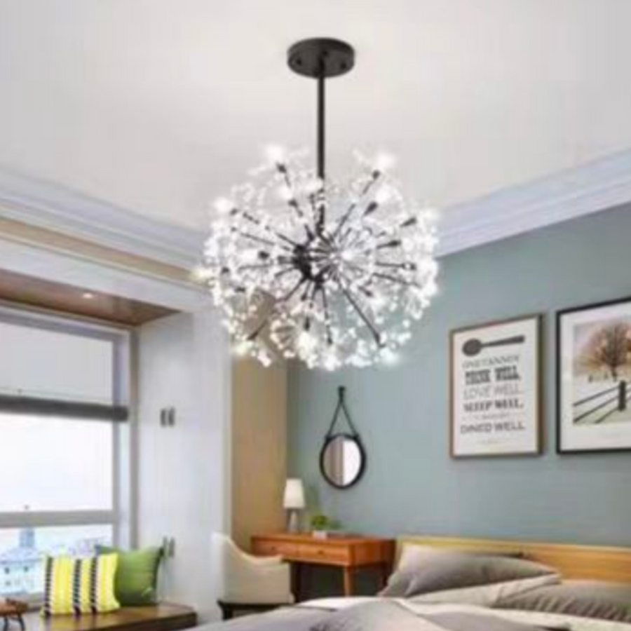 PETERHOF Lustre en cristal Elegance, 18x G4, diamètre 49 cm, 18XG4, Noir