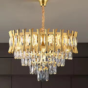 Lustre en cristal HAMPTON Nobile 5xE14, diamètre 40cm, or brillant, hauteur réglable