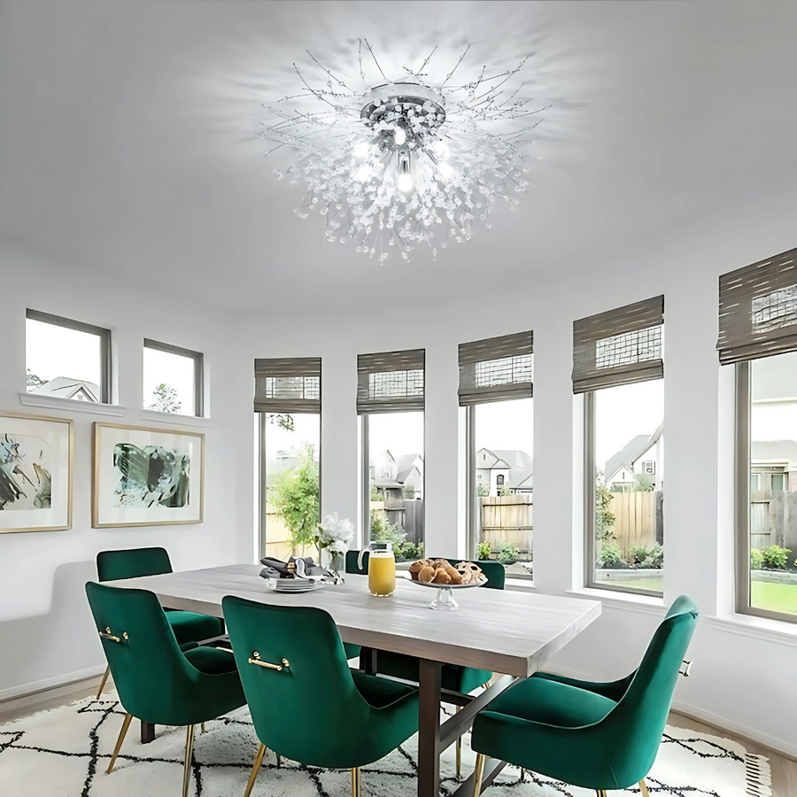 Lustre en cristal RONDO Vivace, 5x G9, diamètre 40cm, argent brillant