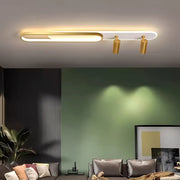 Lustre LED avec projecteur orientable FISSO Camilla, 66W, Lumière Froide/Chaude/Neutre, Or Brillant