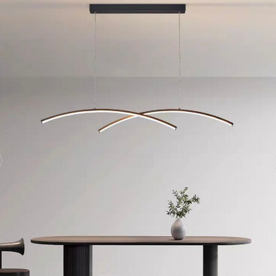 Lustre LED avec télécommande FLUIRA, 52W, Lumière Froide/Chaude/Neutre, Dimmable, Noir