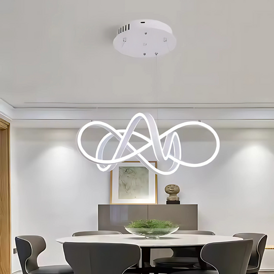 Lustre LED suspendu avec télécommande INFINITY HALO 69W, Lumière Froide/Chaude/Neutre, Dimmable, Blanc, Lustres LED réglables en hauteur avec télécommande Titre par défaut Alessandro Design