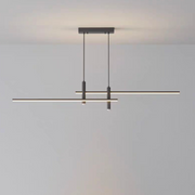 Lustra LED suspendata RINA 50W, Liniara, lumina Rece/Calda/Neutra, Negru, Inaltime Reglabila Lustre Moderne Default Title Alessandro Design