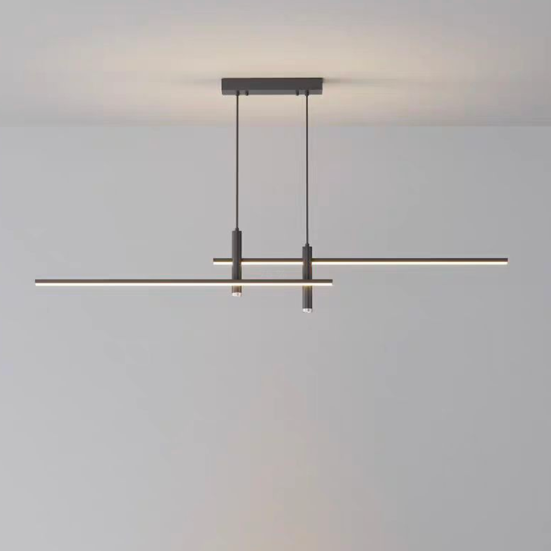 Lustra LED suspendata RINA 50W, Liniara, lumina Rece/Calda/Neutra, Negru, Inaltime Reglabila Lustre Moderne Default Title Alessandro Design