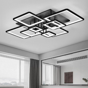 Lustre LED avec télécommande ELLA 186W, 8 carrés, Lumière Froide/Chaude/Neutre, Dimmable, Noir