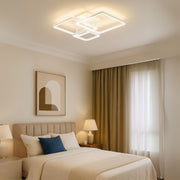 Lustre LED avec télécommande ZOE, 60W, 3 Carrés, Lumière Froid/Chaud/Neutre, Gradable, Blanc