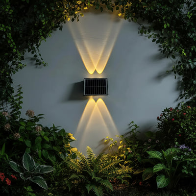 Applique d'extérieur LED Solaris, 4 sources lumineuses, Lumière chaude, Noir