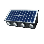 Applique d'extérieur LED Solaris, 8 sources lumineuses, Lumière chaude, Noir