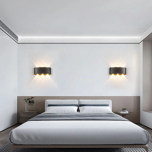 Applique murale d'extérieur LED Ellis, 6 W, 6 sources lumineuses, lumière chaude, noir