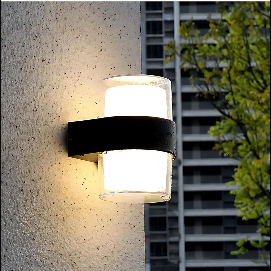 Applique d'extérieur LED MIRA, 2 sources lumineuses, Lumière chaude, Noir