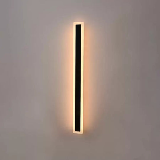 Applique murale d'extérieur LED Mack, longueur 90 cm, 10 W, IP65, métal, linéaire, noire Appliques d'extérieur Default Title Alessandro Design