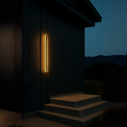 Applique murale d'extérieur LED Mack, Longueur 90 cm, 10 W, IP65, Métal, Linéaire, Noir