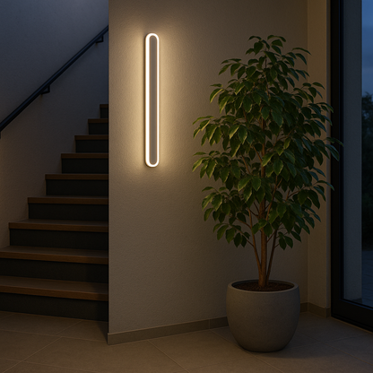 Applique murale d'extérieur LED SUHA, Longueur 50cm, 6W, IP65, Métal, Linéaire, Blanc