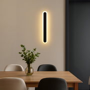 Applique murale d'extérieur LED SUHA, Longueur 70cm, 10W, IP65, Métal, Linéaire, Noir