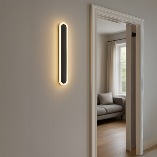 Applique murale d'extérieur LED SUHA, Longueur 70cm, 10W, IP65, Métal, Linéaire, Noir