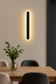 Applique murale d'extérieur LED SUHA, Longueur 90cm, 13W, IP65, Métal, Linéaire, Noir