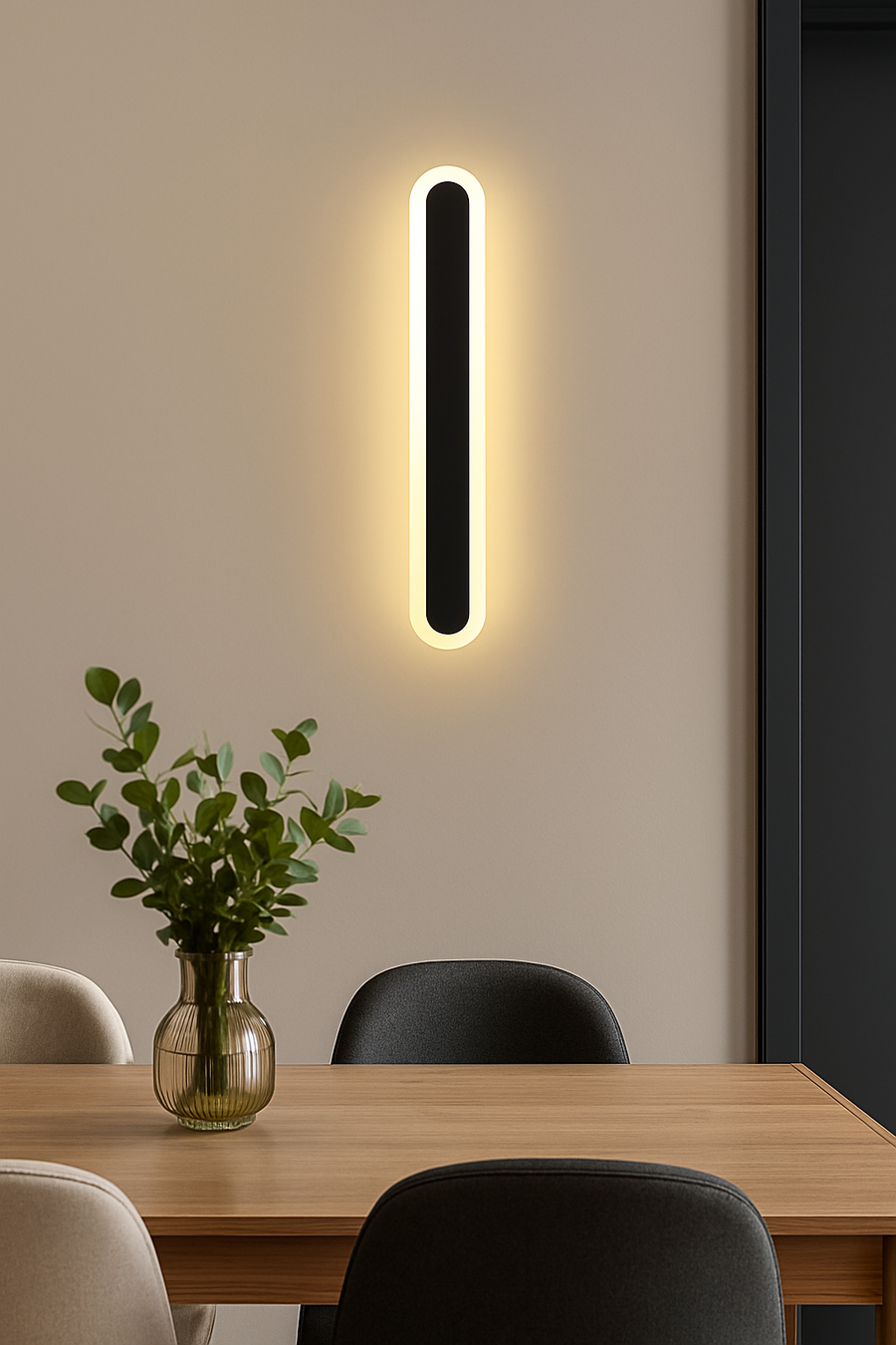 Applique murale d'extérieur LED SUHA, Longueur 90cm, 13W, IP65, Métal, Linéaire, Noir