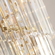 Lustre en cristal BLOIS Ascender E14, diamètre 60 cm, doré, hauteur réglable