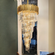 Lustre en cristal BLOIS Ascender E14, diamètre 60 cm, doré, hauteur réglable