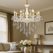 SANSSOUCI Magno Lustre en cristal, 8xE14, diamètre 70 cm, blanc