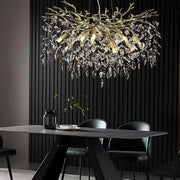 Candelabru Cristal WALTZ Rhapsody, 6xG9, Auriu, Diametru 45cm, Inaltime Reglabila Candelabre Cristal Default Title Alessandro Design