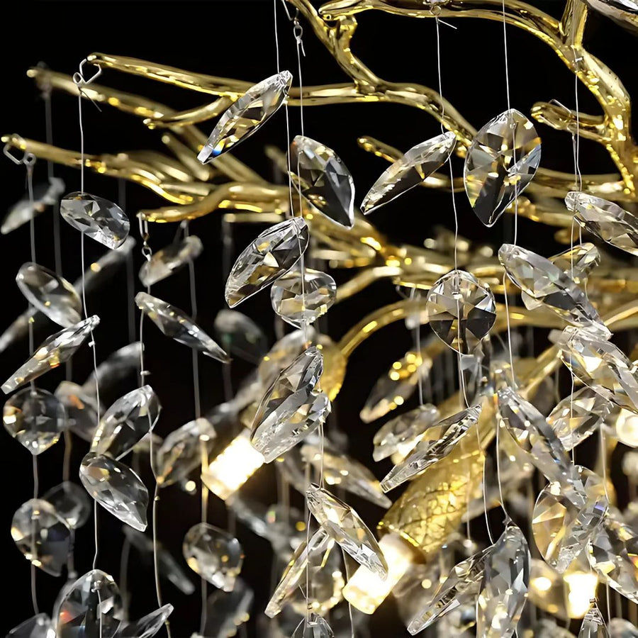 Candelabru Cristal WALTZ Rhapsody, 6xG9, Auriu, Diametru 45cm, Inaltime Reglabila Candelabre Cristal Default Title Alessandro Design