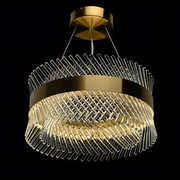 Lustre en cristal ALHAMBRA Nobile, LED, 52W, diamètre 40cm, lumière chaude/froide/neutre, variable, hauteur réglable, doré