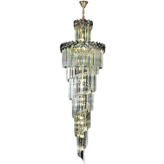 Lustre en cristal WINDSOR Ascender, 26xE14, diamètre 60 cm, chrome brillant, hauteur réglable