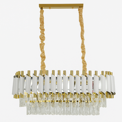 VERSAILLES Lustre en cristal Regalis, diamètre 80 cm, 10xE14, blanc, hauteur réglable