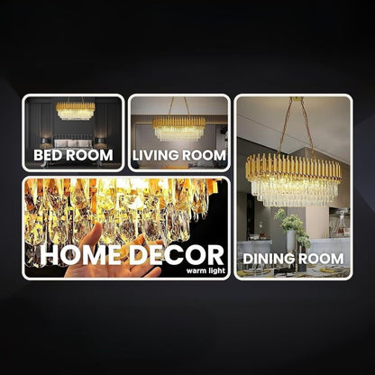 Lustre en cristal VERSAILLES Regalis 10xE14, diamètre 80cm, doré, hauteur réglable