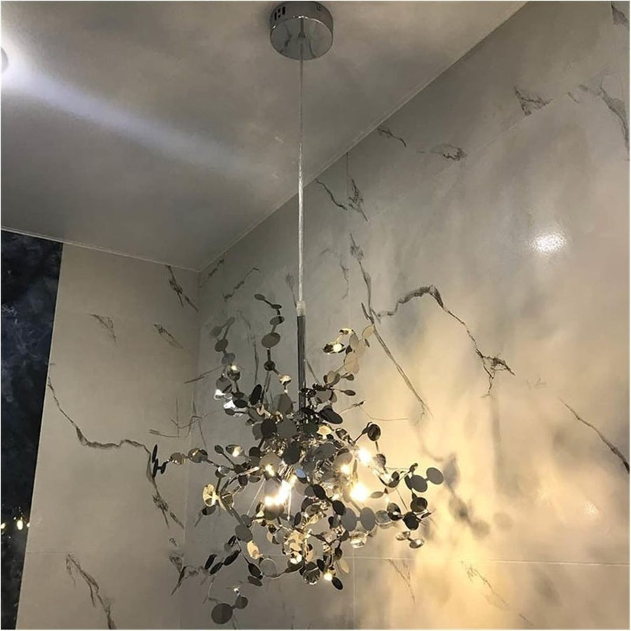 Lustre moderne, CAPRICIO Allegro, 2xE14, diamètre 40 cm, chrome brillant, hauteur réglable