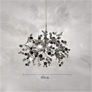 Lustre moderne, CAPRICIO Allegro, 2xE14, diamètre 40 cm, chrome brillant, hauteur réglable