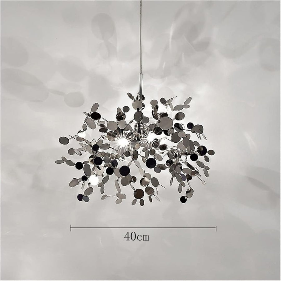 Lustre moderne, CAPRICIO Allegro, 2xE14, diamètre 40 cm, chrome brillant, hauteur réglable