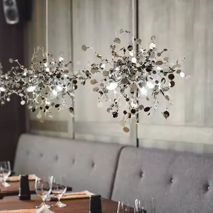 Lustre moderne, CAPRICIO Allegro, 2xE14, diamètre 40 cm, chrome brillant, hauteur réglable