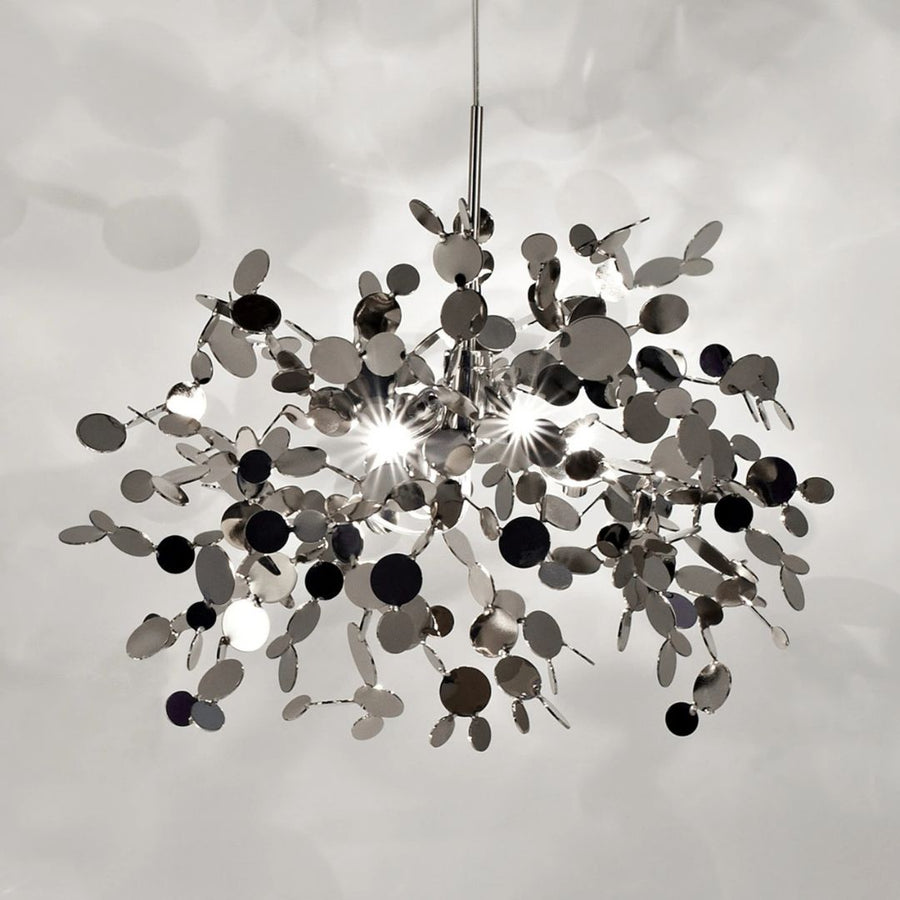Lustre moderne, CAPRICIO Allegro, 2xE14, diamètre 40 cm, chrome brillant, hauteur réglable