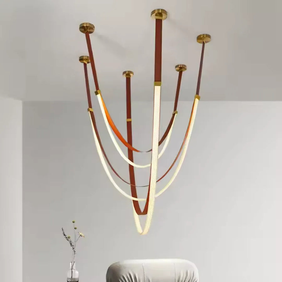 Lustre moderne, LED, ARIA Largo, 34W, Lumière chaude, Marron