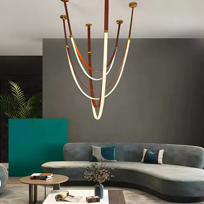 Lustre moderne, LED, ARIA Largo, 34W, Lumière chaude, Marron
