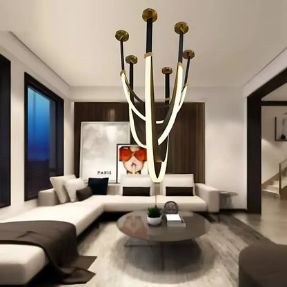 Lustre moderne, LED, ARIA Largo, 31W, Lumière chaude, Noir